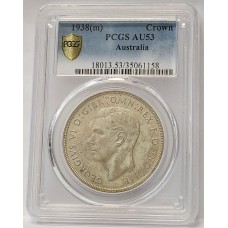 AUSTRALIA 1938 . CROWN . PCGS AU53
